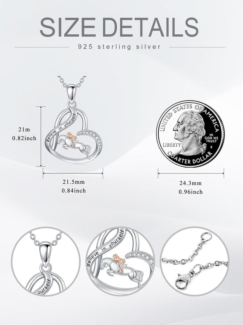 Cargari Store Dragonfly/Butterfly/Elephant/Hummingbird/Axolotl/Horse/Panda/Bee necklace for Women 925 Sterling Silver Heart Pendant Necklace Animal Jewelry Gifts for Women - Image 5